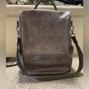 Gray Backpack Purse